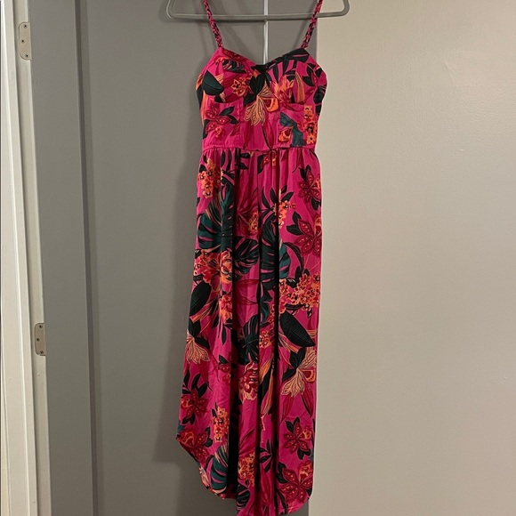Band Of The Free Dresses & Skirts - Vibrant Pink Floral Maxi Romper